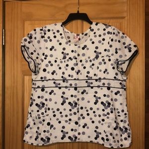 White Cross scrub top